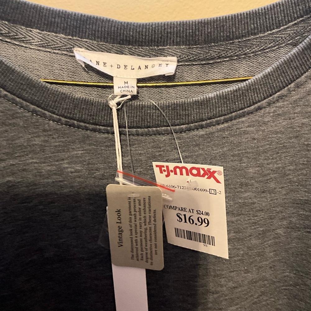 Jane and Delancey Charcoal Sweatshirt